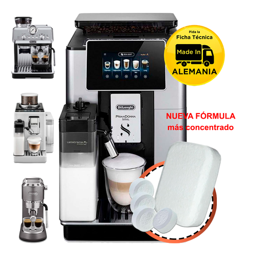 Kit Descalcificador y Limpieza para Cafeteras Delonghi x1